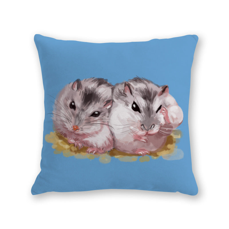 KTX-526291 Modern Cartoon Cotton and Linen Throw Pillow Cover - 45x45cm