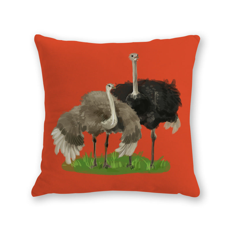 KTX-526291 Modern Cartoon Cotton and Linen Throw Pillow Cover - 45x45cm