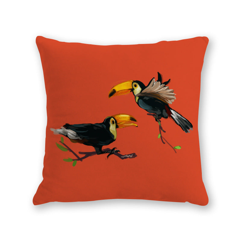 KTX-526291 Modern Cartoon Cotton and Linen Throw Pillow Cover - 45x45cm