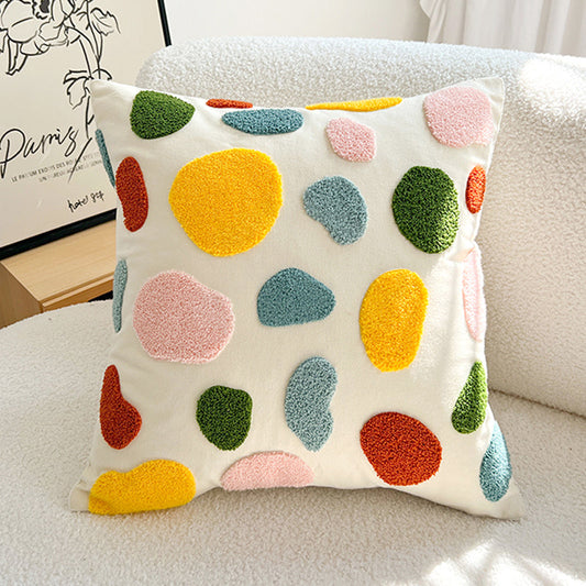 KTX-527443 Nordic Geometric Square Pillow Cover with Core Color Palette