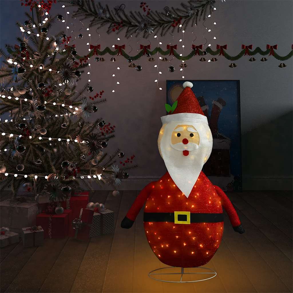 KTX-528339 LED Santa Claus Christmas Decoration - 120 cm with 8 Lighting Effects and Steel Base