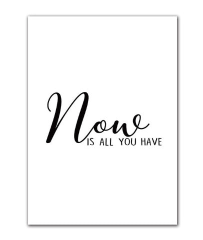 KTX-529619 Minimalist Black and White Cotton and Polyester Wall Art Mural with Inspirational Quote for Salon Décor