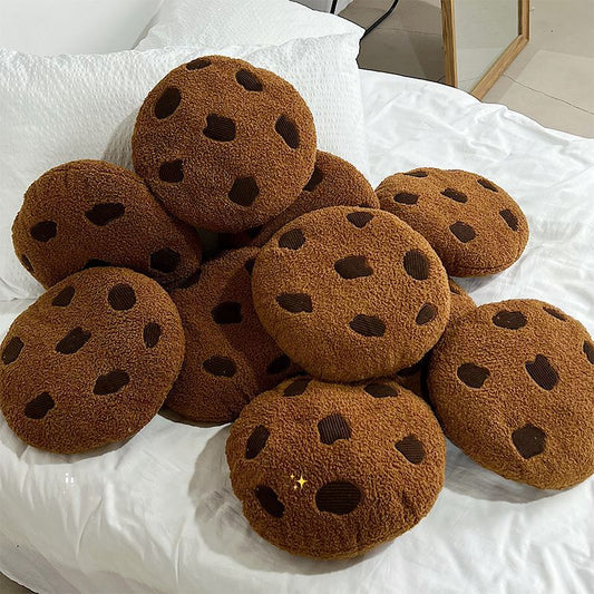 KTX-530003 Giant Cookie Plush Throw Pillow - Soft Plush Bedding Decor, 28cm x 45cm