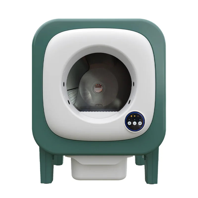 KTX-531283 Automatic Self-Cleaning Cat Litter Box with Smart App Control, Stainless Steel & Plastic Materials