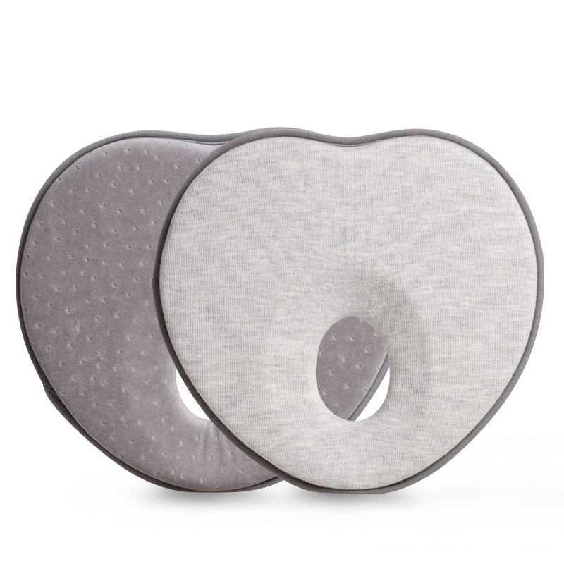 KTX-531667 Baby Heart-shaped Pillow with Memory Foam and Cotton Cover - Various Colors and Styles Available