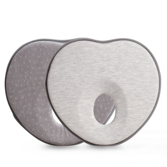 KTX-531667 Baby Heart-shaped Pillow with Memory Foam and Cotton Cover - Various Colors and Styles Available