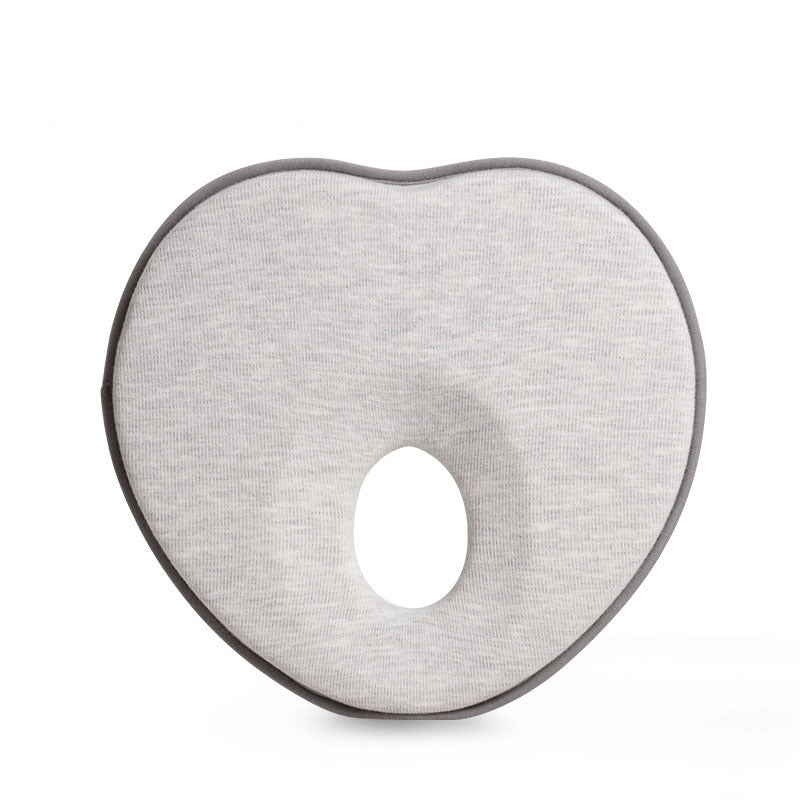 KTX-531667 Baby Heart-shaped Pillow with Memory Foam and Cotton Cover - Various Colors and Styles Available