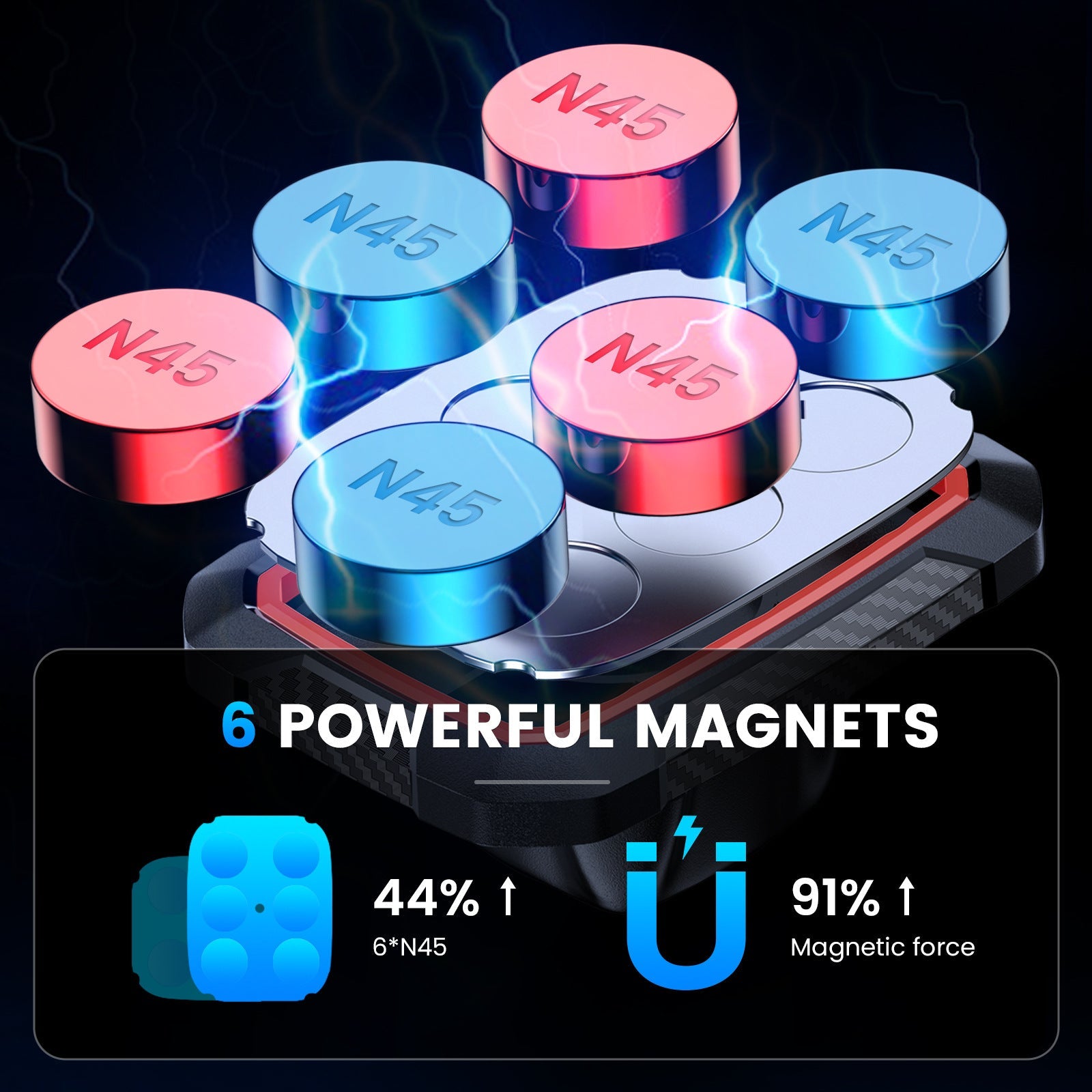 KTX-533203 Universal Car Air Vent Mobile Phone Holder - Snap-On Rechargeable Design