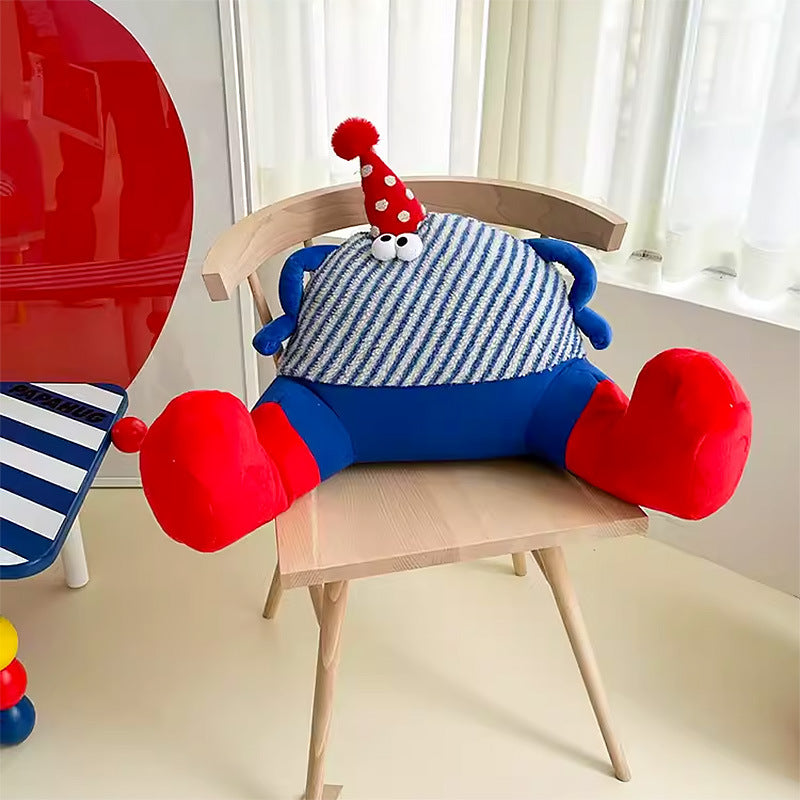 KTX-534099 Cartoon Reading Pillow for Dormitory Sofa - Available in Purple, Green, Blue, Pink