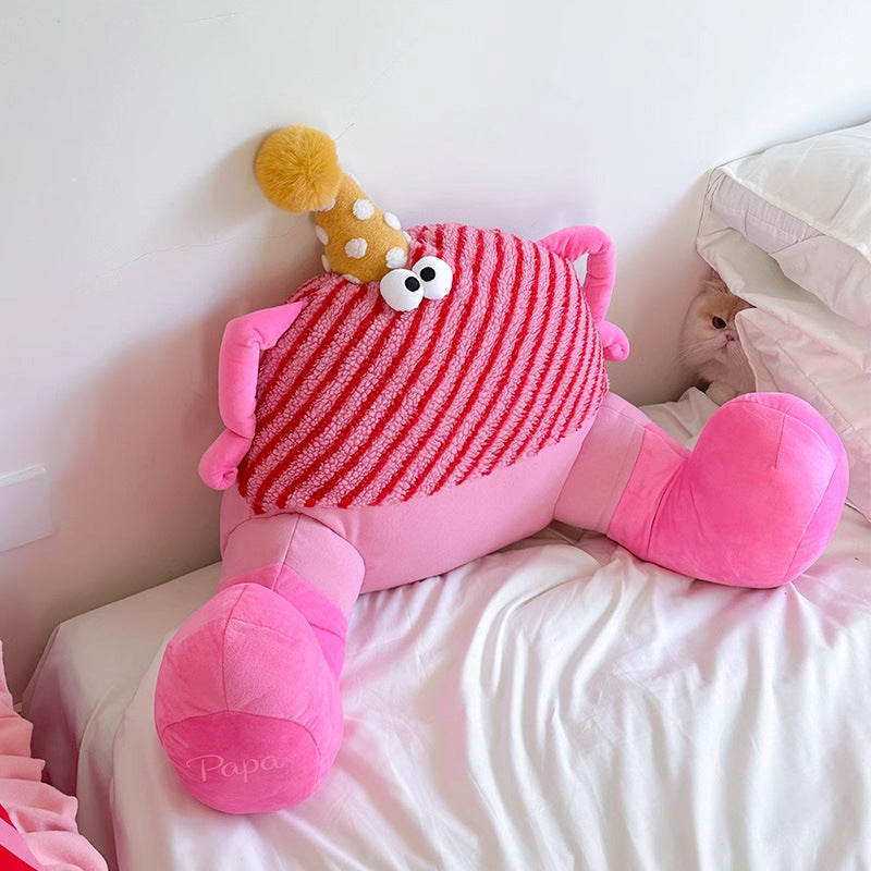 KTX-534099 Cartoon Reading Pillow for Dormitory Sofa - Available in Purple, Green, Blue, Pink