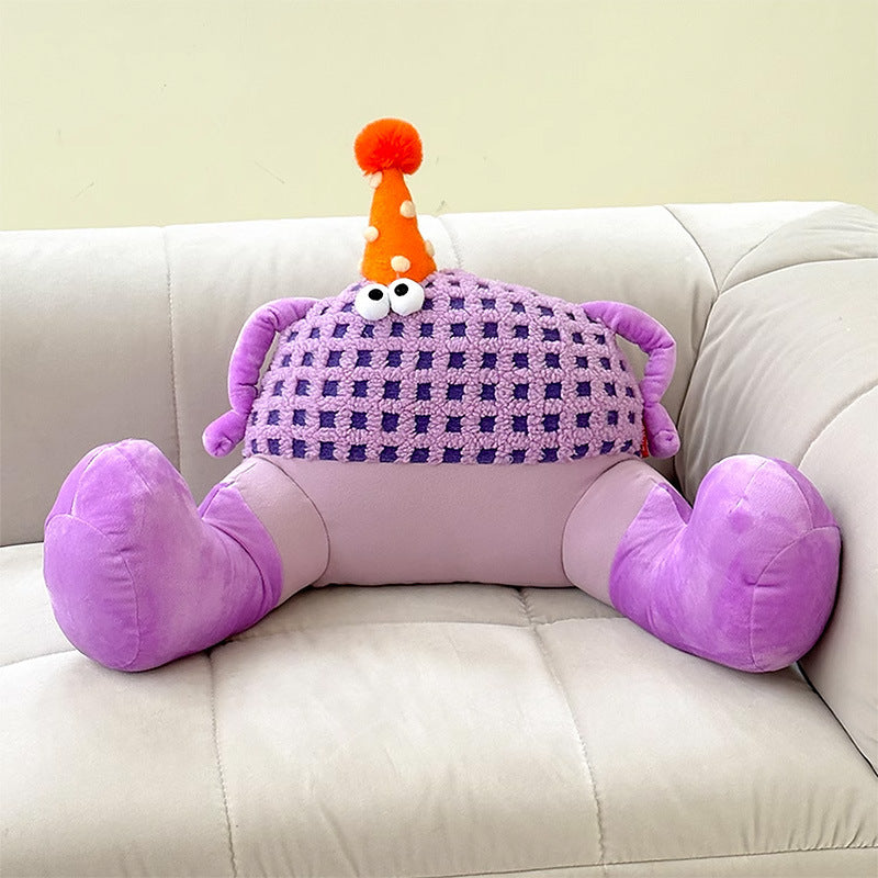 KTX-534099 Cartoon Reading Pillow for Dormitory Sofa - Available in Purple, Green, Blue, Pink