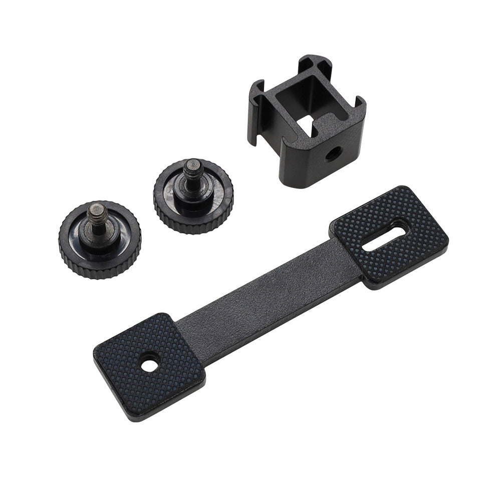 KTX-534355 Three-Head Hot Shoe Bracket for Camera and Flash, Aluminum Alloy Construction, Maximum Load 2 kg