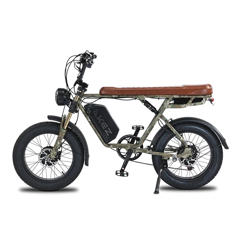KTX-534611 Electric Mountain Fat Bike with 1500W Motor and 26Ah Lithium Battery, 20-Inch Wheels, 7-Speed Gear System