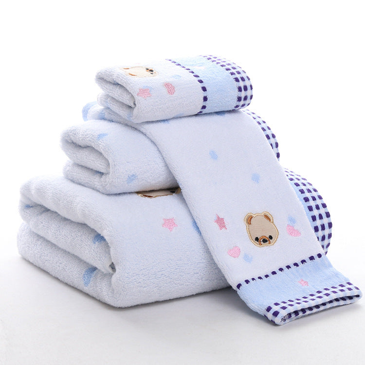 KTX-534867 Cotton Cartoon Towel for Kids - Soft, Absorbent, and Quick-Drying