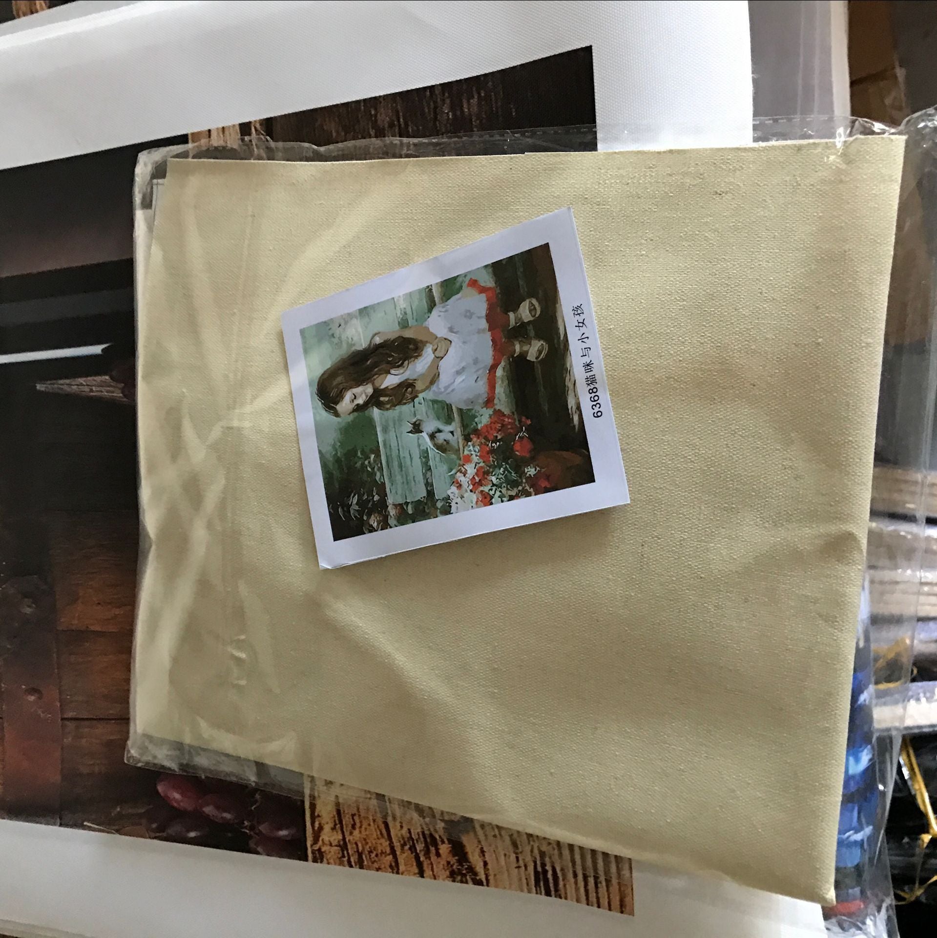 KTX-535123 DIY Painting by Numbers Kit - Cute Shih Tzu Design, 40x50 cm Linen Canvas with Brushes and Paints