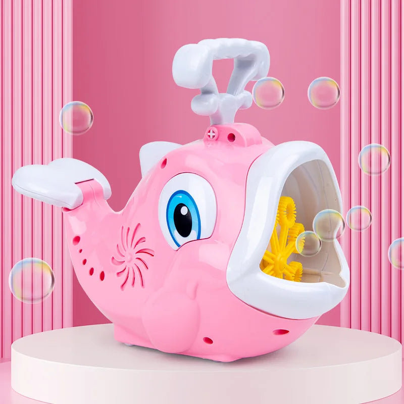 KTX-535123 Electric Cartoon Whale Bubble Maker with Music for Outdoor Kids Activities