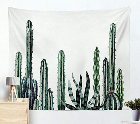 KTX-536147 Cactus Design Polyester Tapestry for Decorative Backgrounds