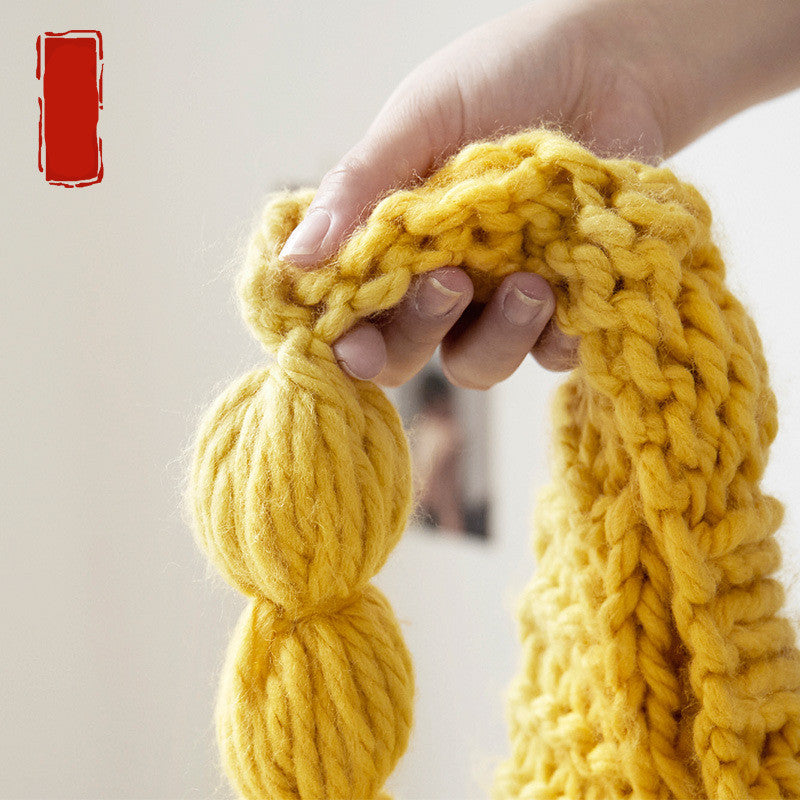 KTX-536275 Cozy Knitted Thread Blanket - Soft Acrylic Sofa Cover for Winter, 130x160 cm