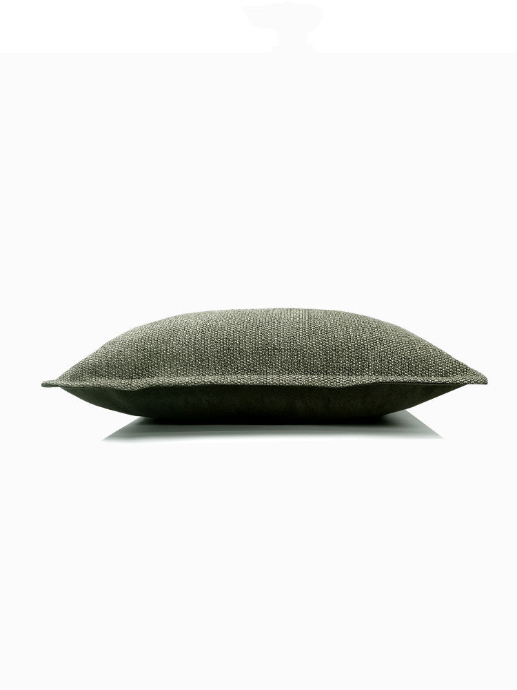 KTX-537427 Gray-Green Cotton and Linen Lumbar Pillow with Simple Nordic Design in Various Sizes