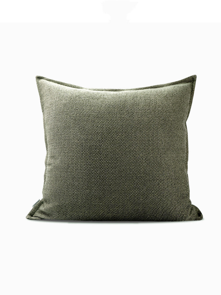 KTX-537427 Gray-Green Cotton and Linen Lumbar Pillow with Simple Nordic Design in Various Sizes