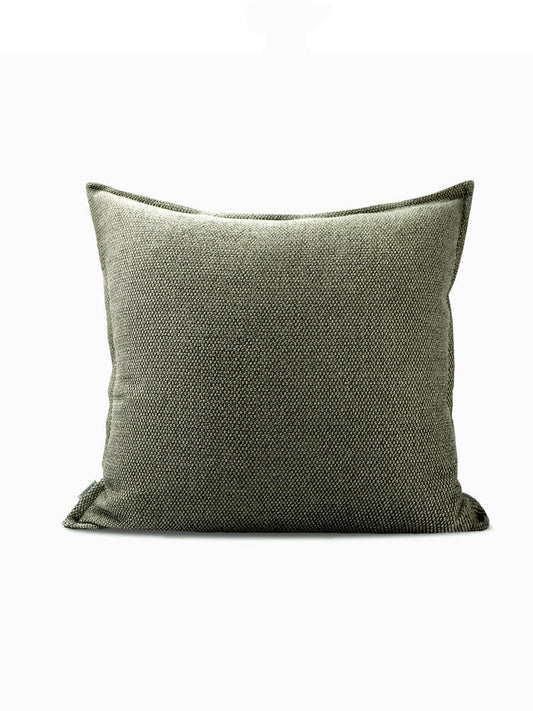 KTX-537427 Gray-Green Cotton and Linen Lumbar Pillow with Simple Nordic Design in Various Sizes