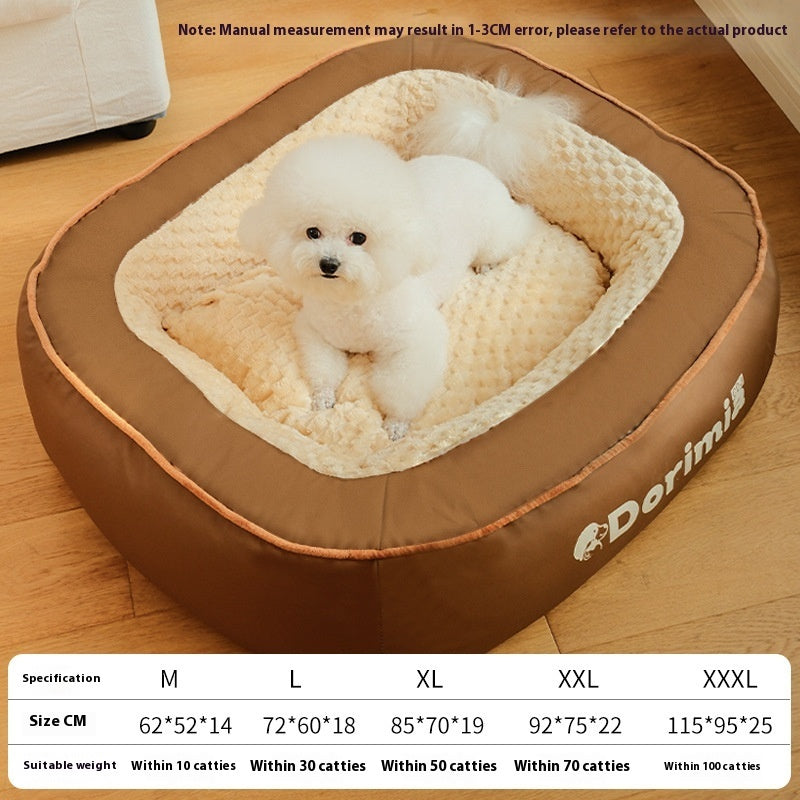 KTX-537875 Removable and Washable Printed Dog Kennel in Various Sizes - Winter Warm Design
