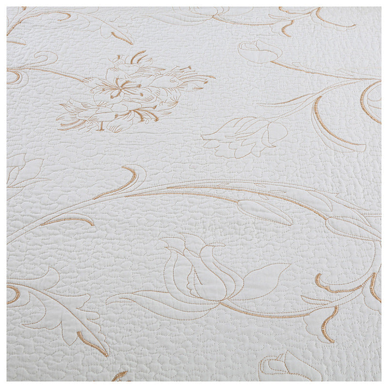 KTX-539219 Luxury Silk Series 3-Piece Pure Cotton Bedding Set with Quilted Plain Weave Design