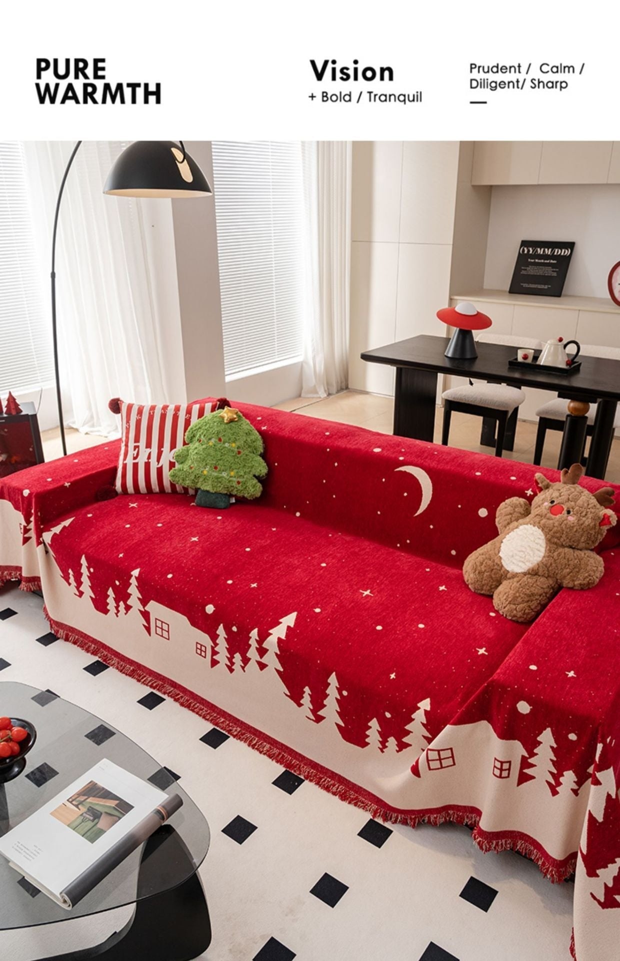 KTX-539795 Universal Anti-Slip Full-Coverage Sofa Cover for All Seasons and Holidays