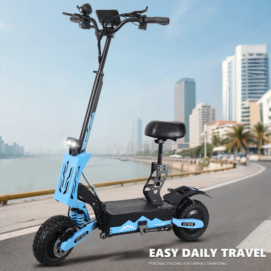 KTX-542547 Dual Motor GT08 5600W Off-Road Electric Scooter with Long Range and Fast Speed, 60-80km Distance, Waterproof Design