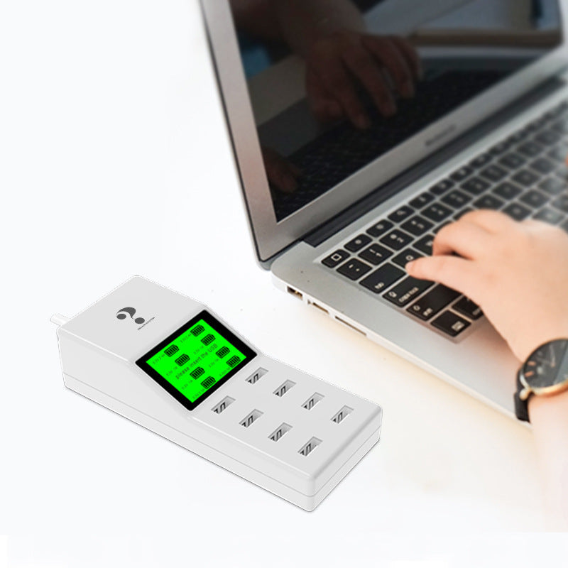 KTX-544403 40W Multi-Port Smart USB Charger with Adapter - 8200mA Output, Compatible with US/EU/UK Regulations