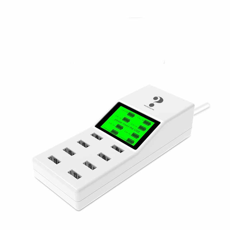 KTX-544403 40W Multi-Port Smart USB Charger with Adapter - 8200mA Output, Compatible with US/EU/UK Regulations