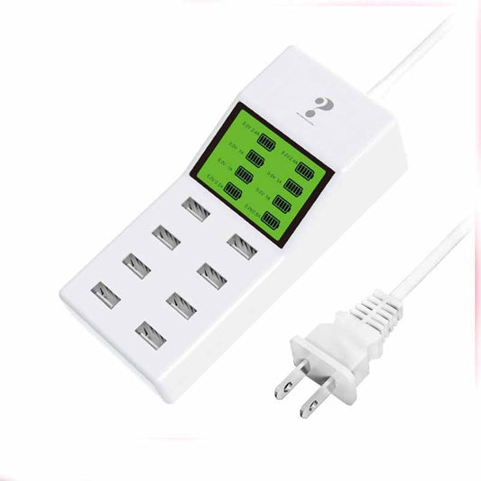 KTX-544403 40W Multi-Port Smart USB Charger with Adapter - 8200mA Output, Compatible with US/EU/UK Regulations