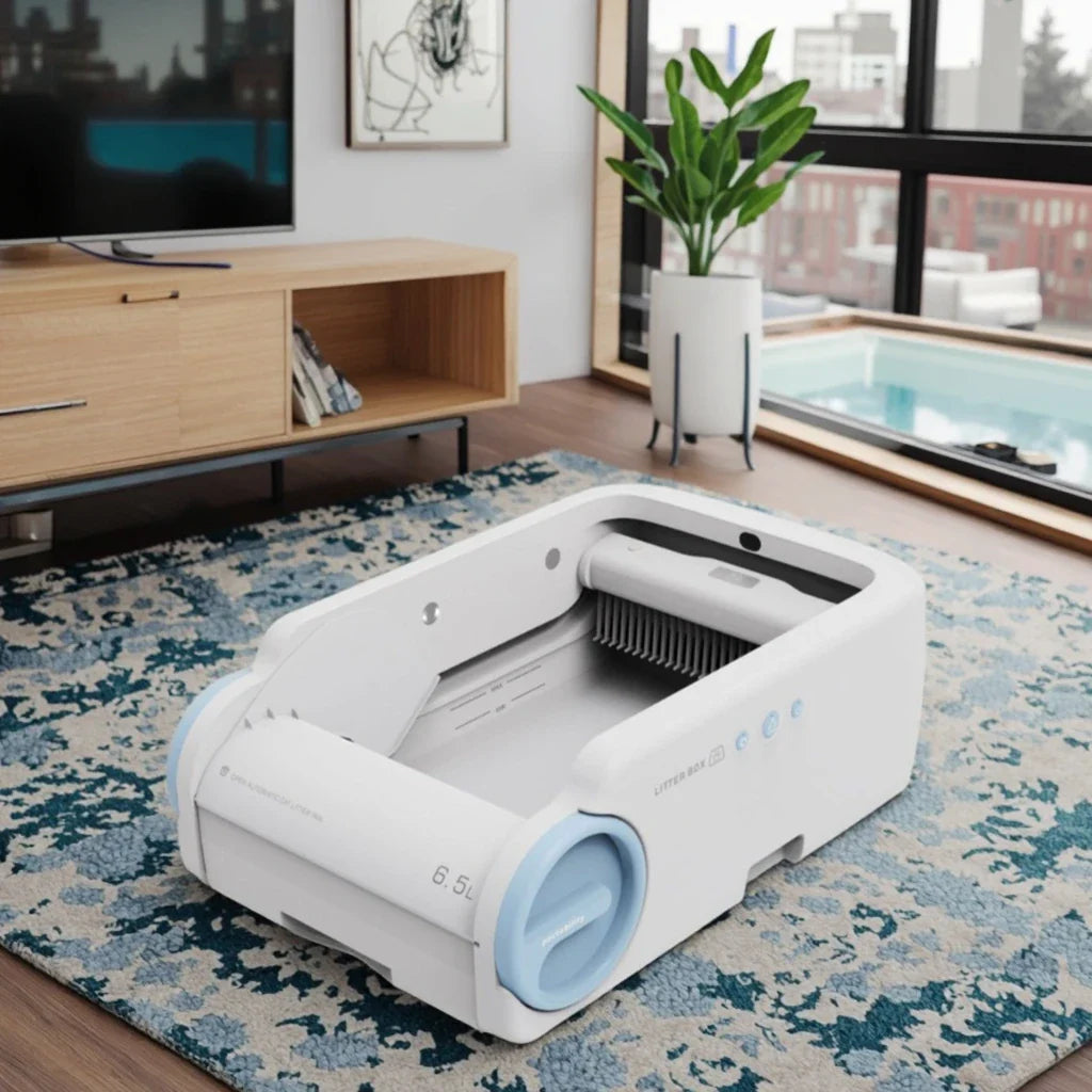 KTX-545939 Automatic Cat Litter Box with One-Touch Cleaning and Eco-Friendly Features