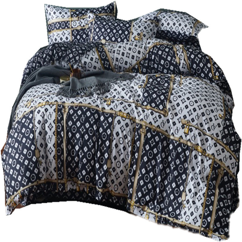 KTX-546643 Aloe Cotton Four-Piece Bed Sheet and Duvet Cover Set for 1.8m Beds