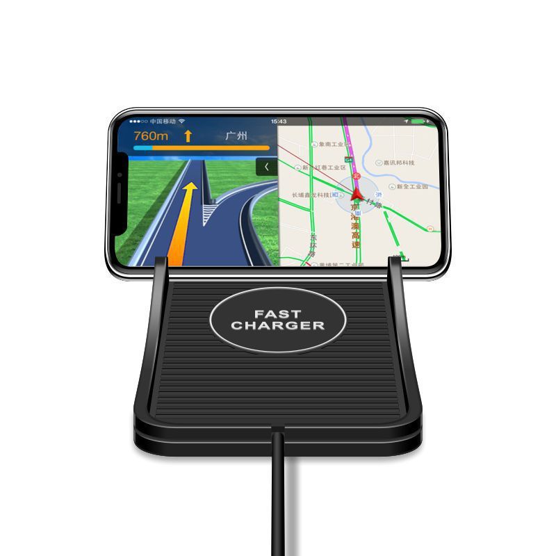 KTX-546707 Wireless Car Charging Pad with Quick Charge Capability - Input 5V/2A, 9V/1.67A, 5W/7.5W/10W Output, Compact Design