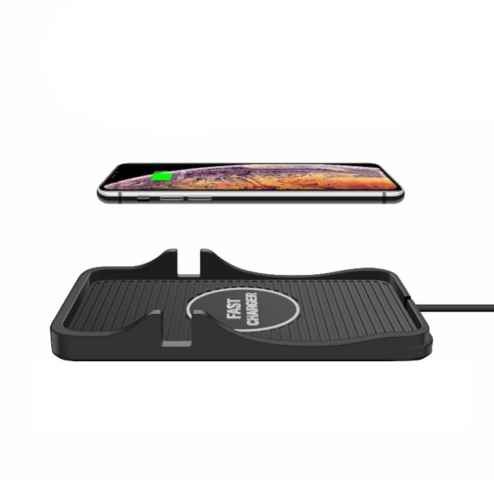 KTX-546707 Wireless Car Charging Pad with Quick Charge Capability - Input 5V/2A, 9V/1.67A, 5W/7.5W/10W Output, Compact Design