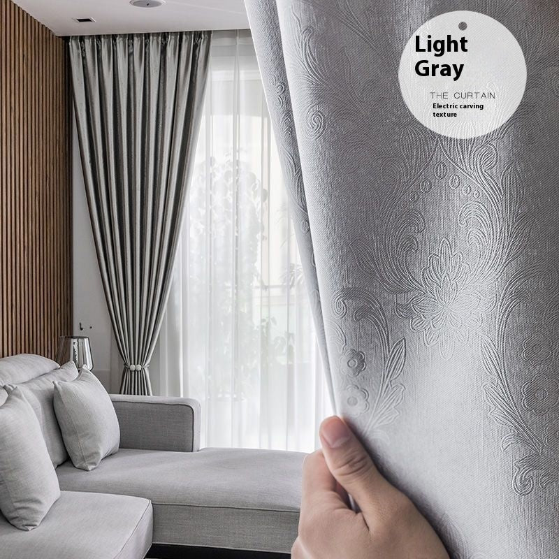 KTX-547347 Thickened Polyester Shading Curtain for Living Room and Balcony - Multiple Sizes Available
