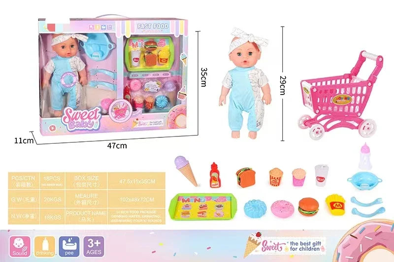 KTX-547475 Lifelike Reborn Baby Doll in Soft Vinyl and Silicone for Children Ages 0-14 Years