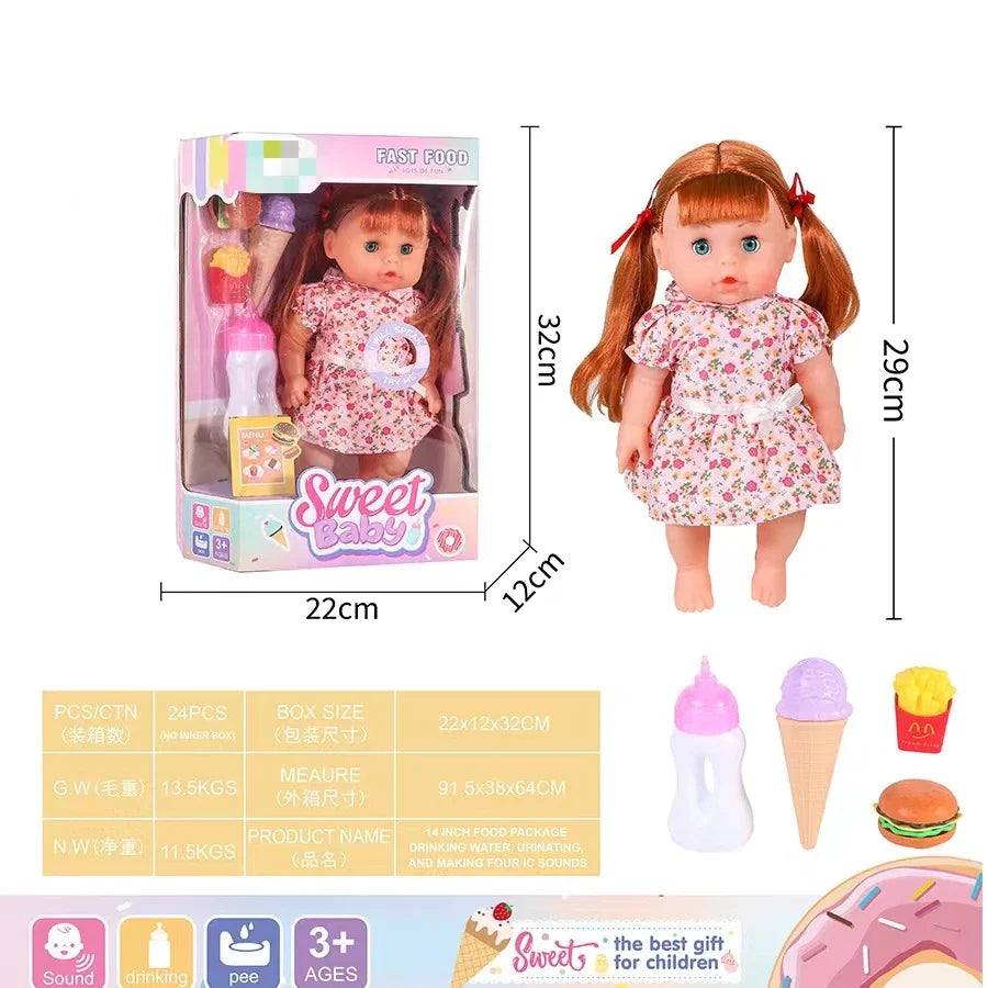 KTX-547475 Lifelike Reborn Baby Doll in Soft Vinyl and Silicone for Children Ages 0-14 Years