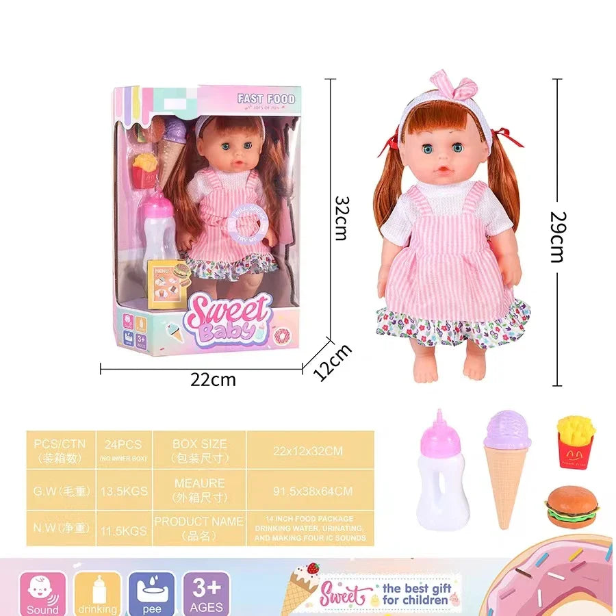 KTX-547475 Lifelike Reborn Baby Doll in Soft Vinyl and Silicone for Children Ages 0-14 Years