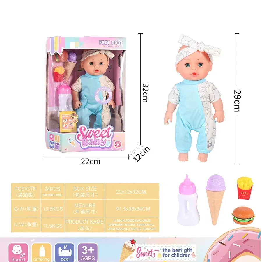 KTX-547475 Lifelike Reborn Baby Doll in Soft Vinyl and Silicone for Children Ages 0-14 Years