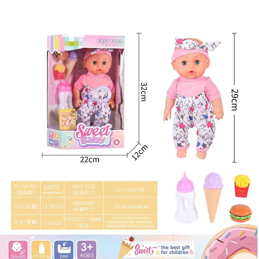 KTX-547475 Lifelike Reborn Baby Doll in Soft Vinyl and Silicone for Children Ages 0-14 Years