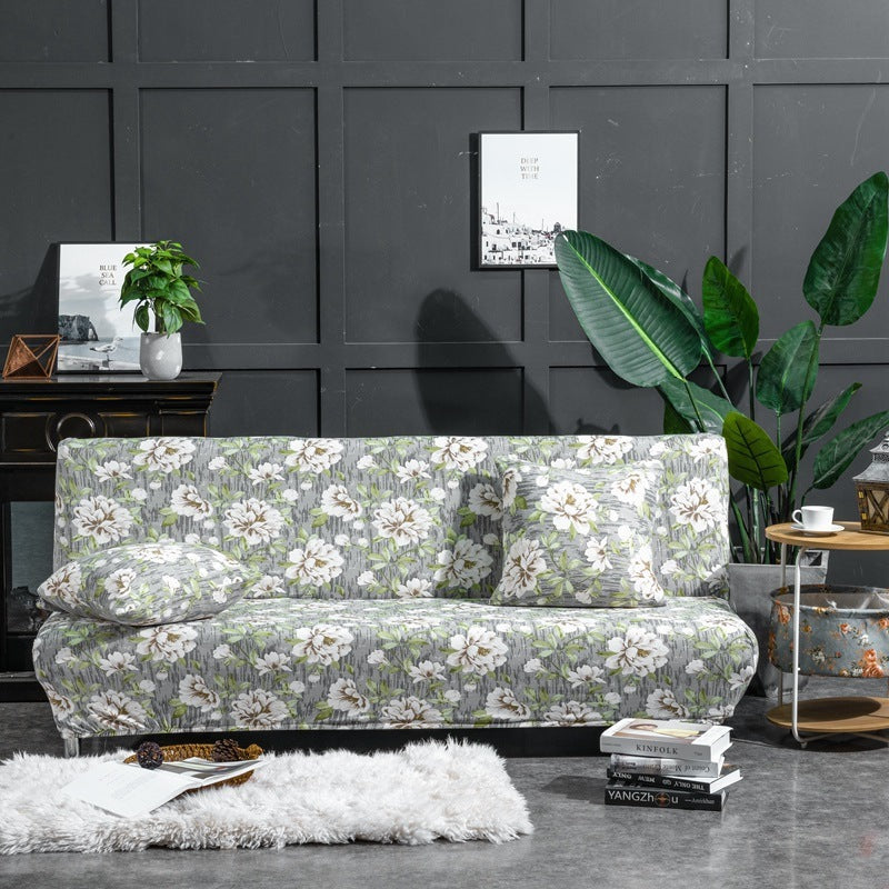 KTX-547603 Double Stretch Sofa-Bed Cover in Striped Design - Polyester Fabric, Various Sizes Available