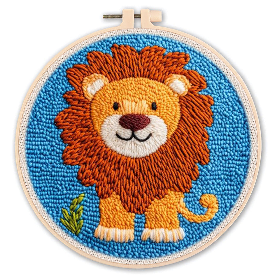 KTX-548627 Handmade DIY Poke Embroidery Kit - 20cm Material Package for Living Room, Bedroom & Kids' Room
