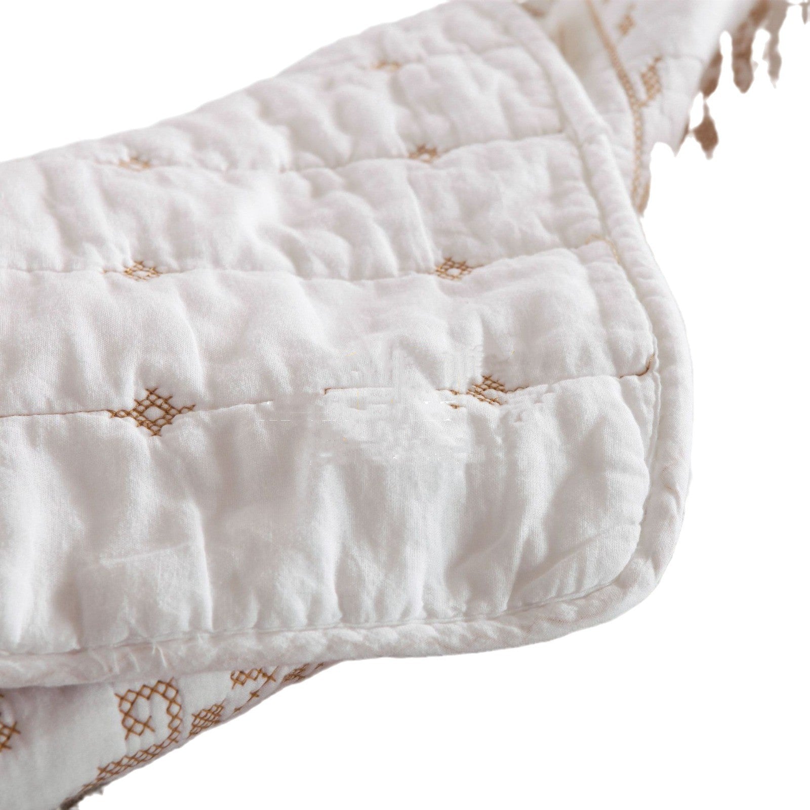 KTX-548947 Cotton Solid Color Three-Piece Bedding Set, 230x250cm with Pillowcases