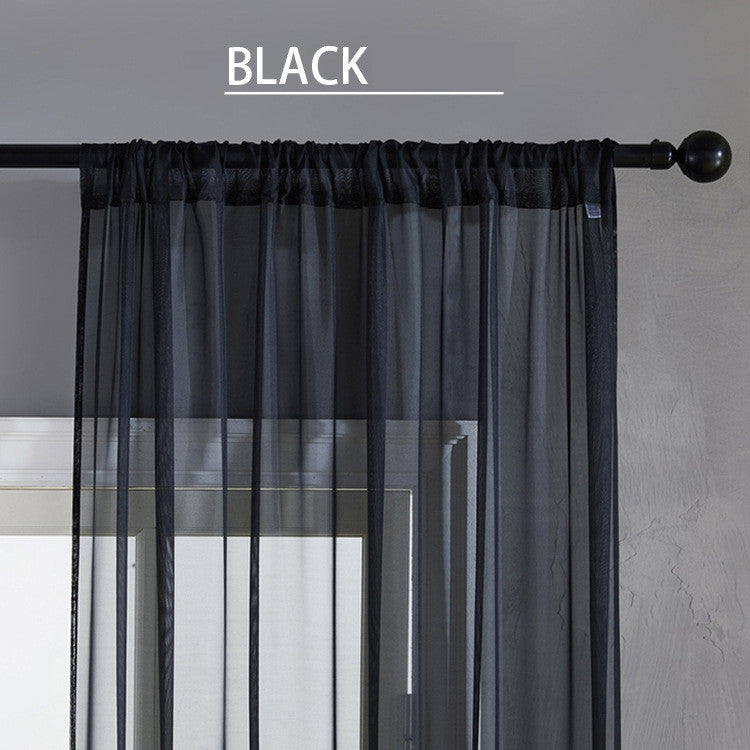 KTX-549651 Cotton and Linen Black Vertical Curtain for Modern Spaces, 150x250 cm