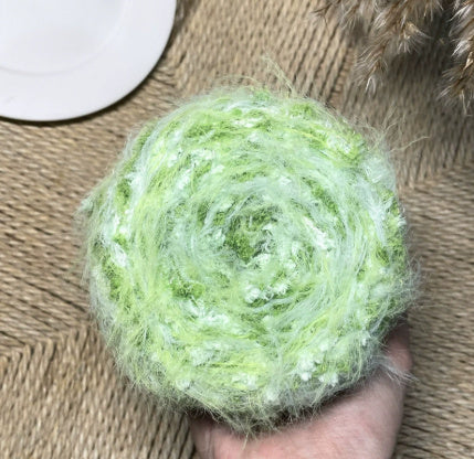 KTX-549779 Hand-Mixed Braided Pendant in Moss Green and Tundra Styles