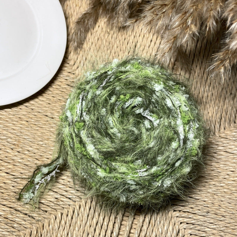 KTX-549779 Hand-Mixed Braided Pendant in Moss Green and Tundra Styles