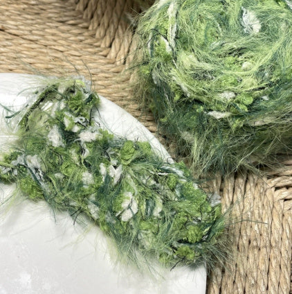 KTX-549779 Hand-Mixed Braided Pendant in Moss Green and Tundra Styles