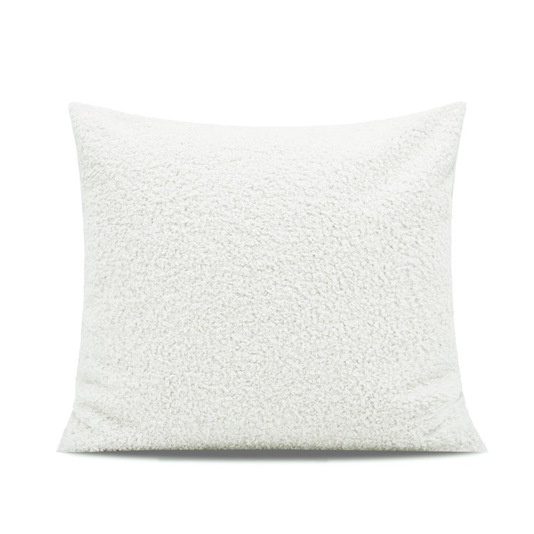 KTX-549779 Nordic Snow White Faux Wool Roll Cushion - Multiple Sizes Available